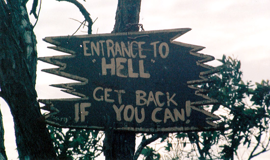 Entrance to Hell, Cape York, 1988 Solo MTB Tour