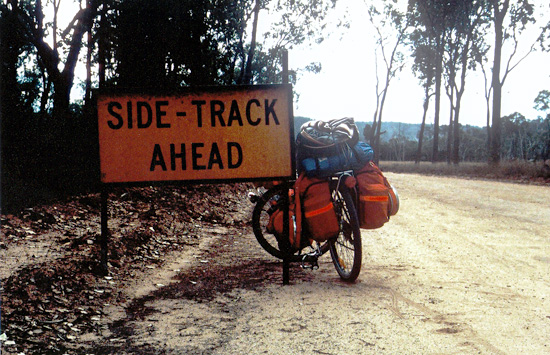 Side track ahead, Solo MTB Tour 1988