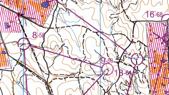 Map snippet, Vic MTBO Series, Castlemaine Round