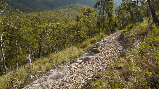 Rock drainage, Atherton MTB Trails