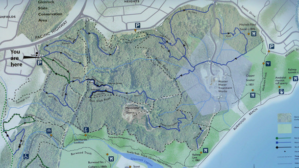 Glenrock MTB Trail Map Newcastle